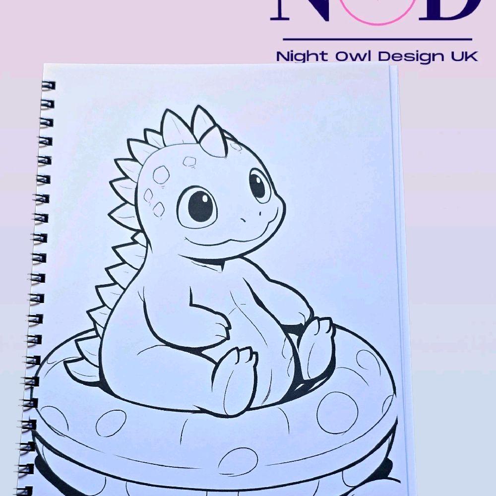 Cute Dinosaur Colouring Book