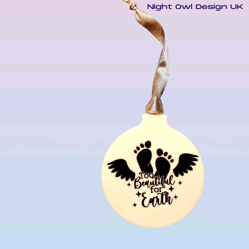 Too Beautiful for Earth Christmas Bauble