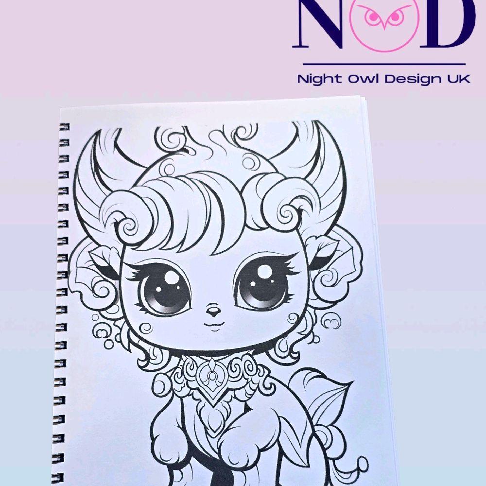 Kawaii Fantasy Colouring Book