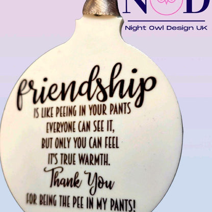 Friendship Funny Christmas Bauble