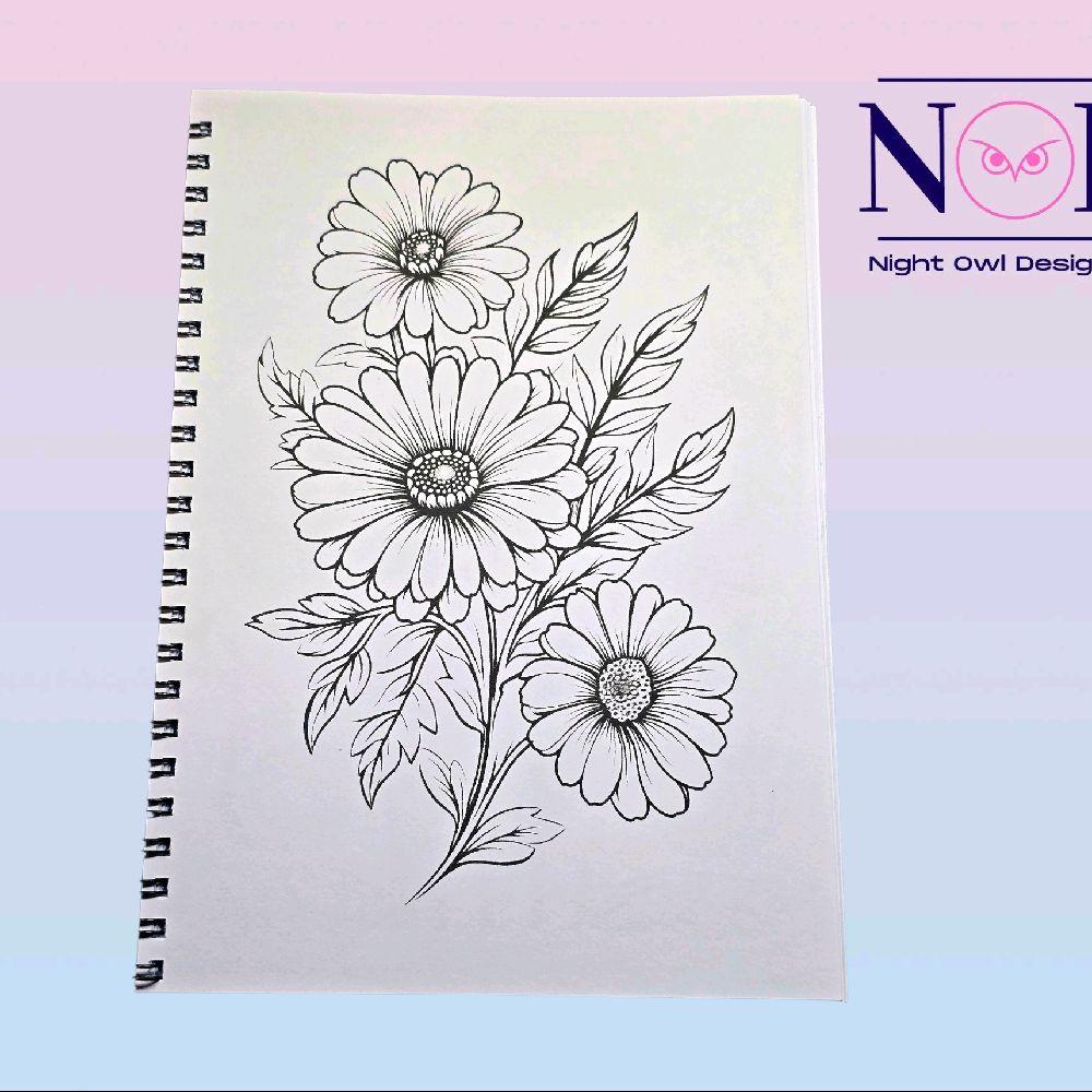 Groovy Flower Colouring Book