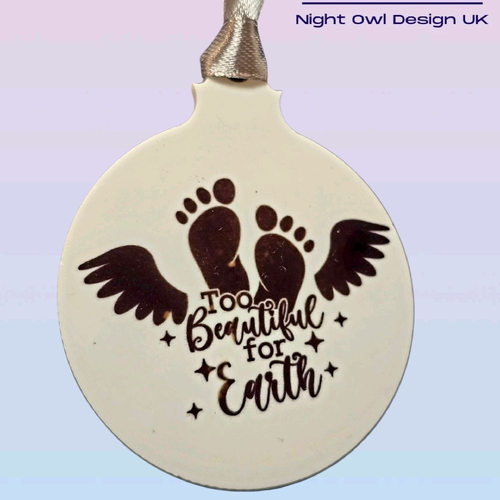 Too Beautiful for Earth Christmas Bauble