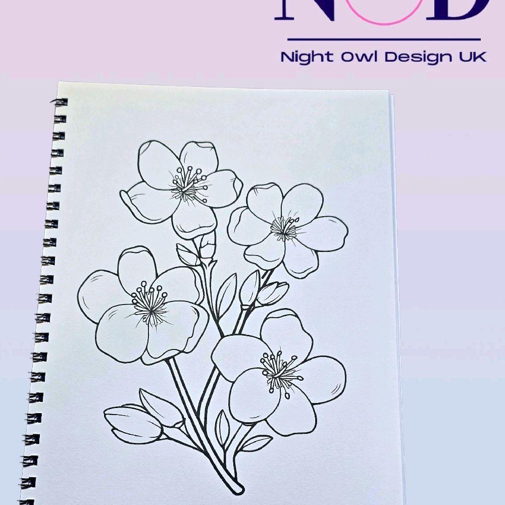 Garden Flowers Colouring Book