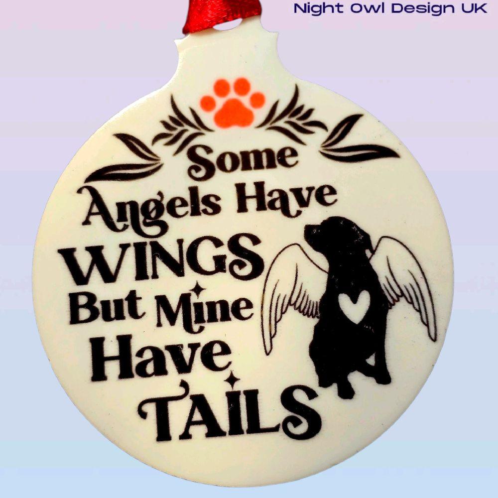 Some Angels Have Tails Christmas Bauble