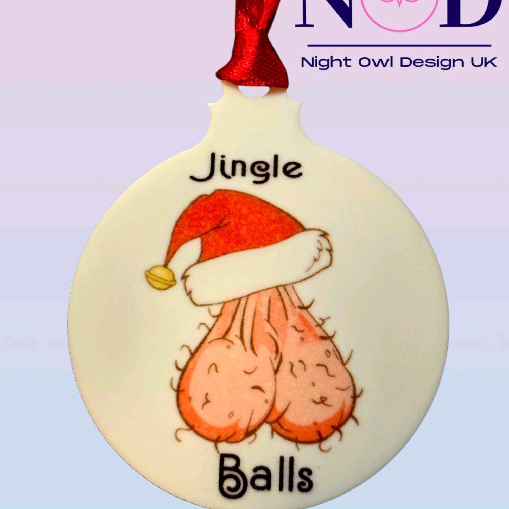 Jingle Bells Funny Christmas Bauble