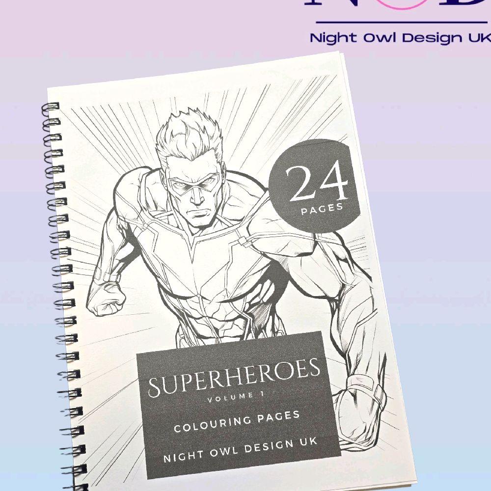 Volume 1 Super Heroes Colouring Book