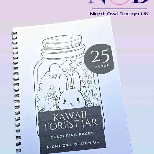 Kawaii Forest Jars and Animals Colouring Book