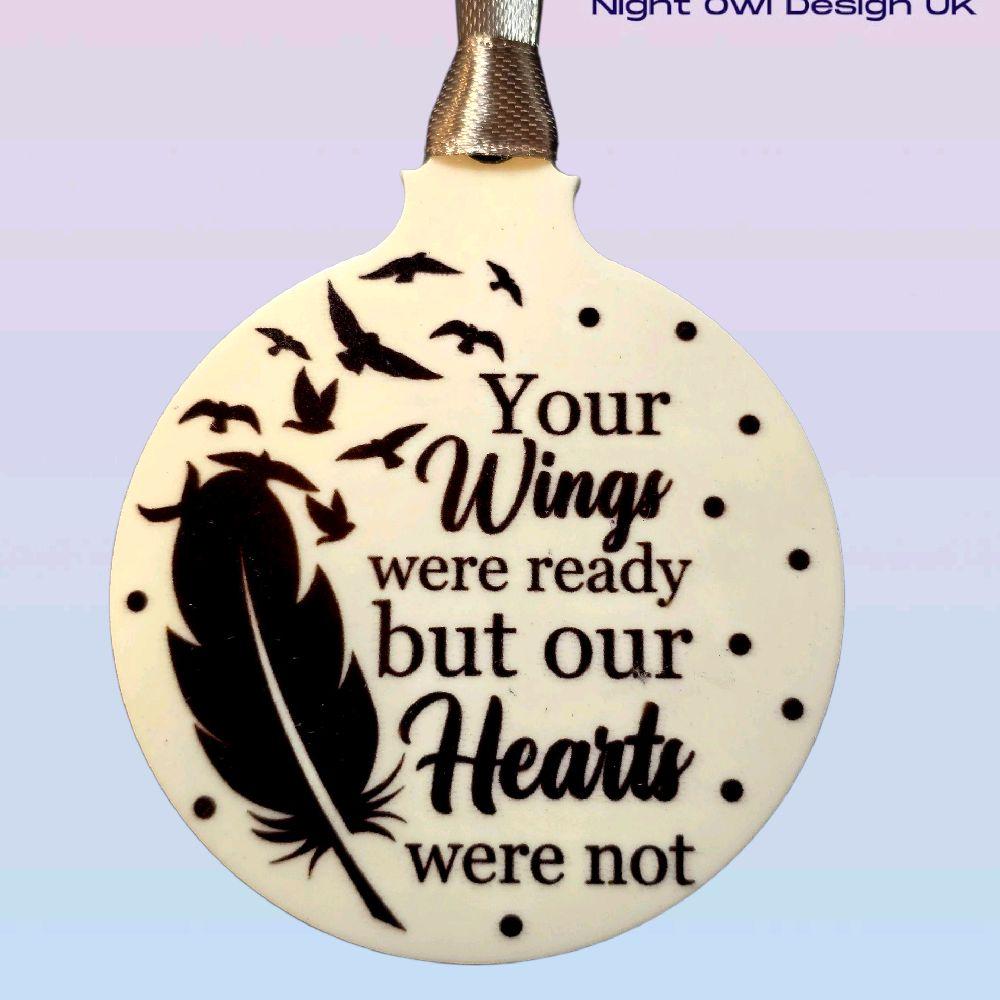 Your Wings Were Ready Christmas Bauble