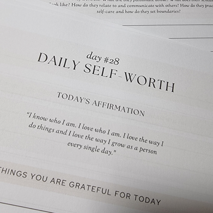 30 Day Self Worth Journal