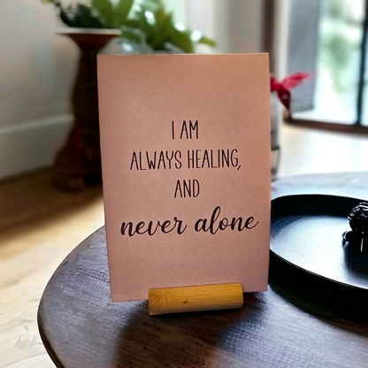 Positive Affirmation Cards, 12 pack, 1 Per Month with Wooden Stand