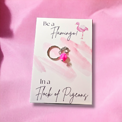 Flamingo keyring