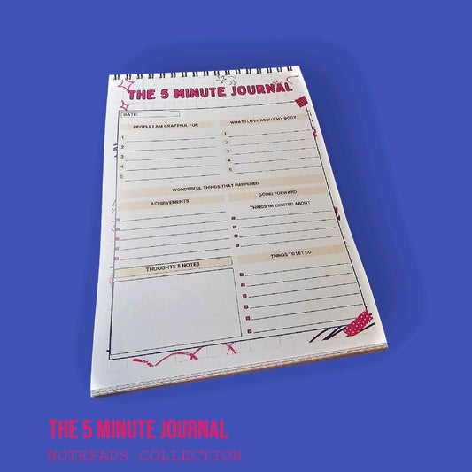 The 5 Minute Journal, Mental Health, Anxiety Notepad