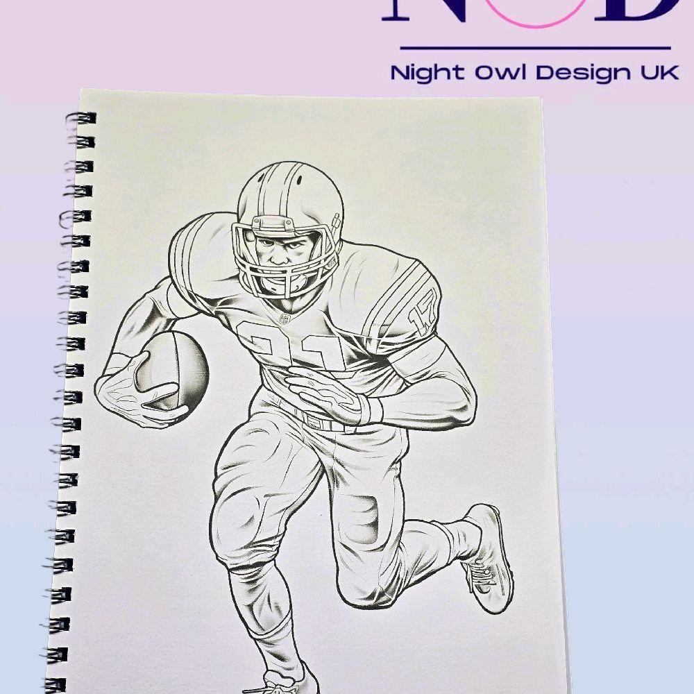 American Football Colouring Book