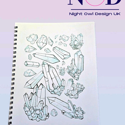 Crystals Colouring Book