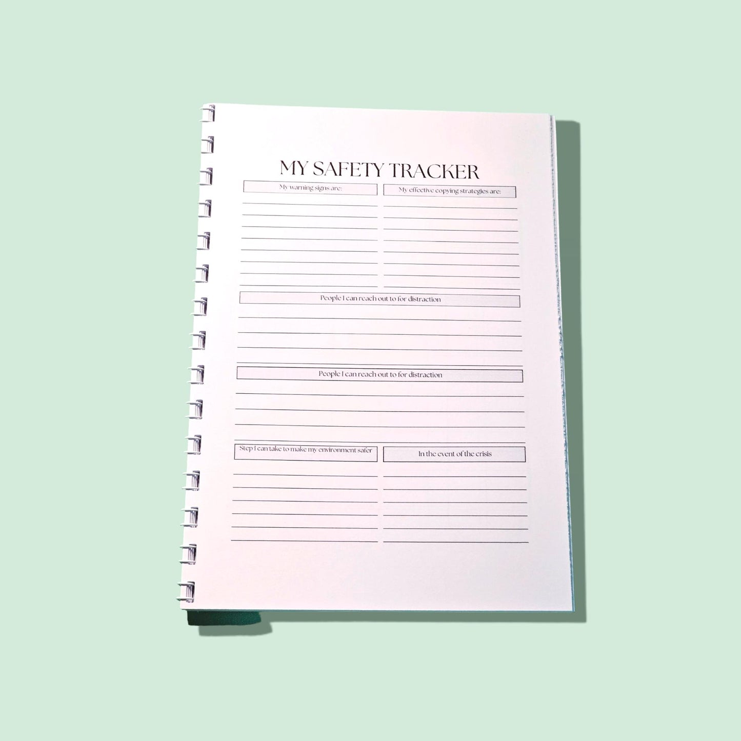 Safety Crisis Journal Planner