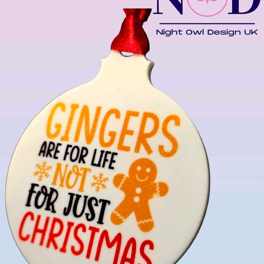 Gingers Are for Life Christmas Bauble