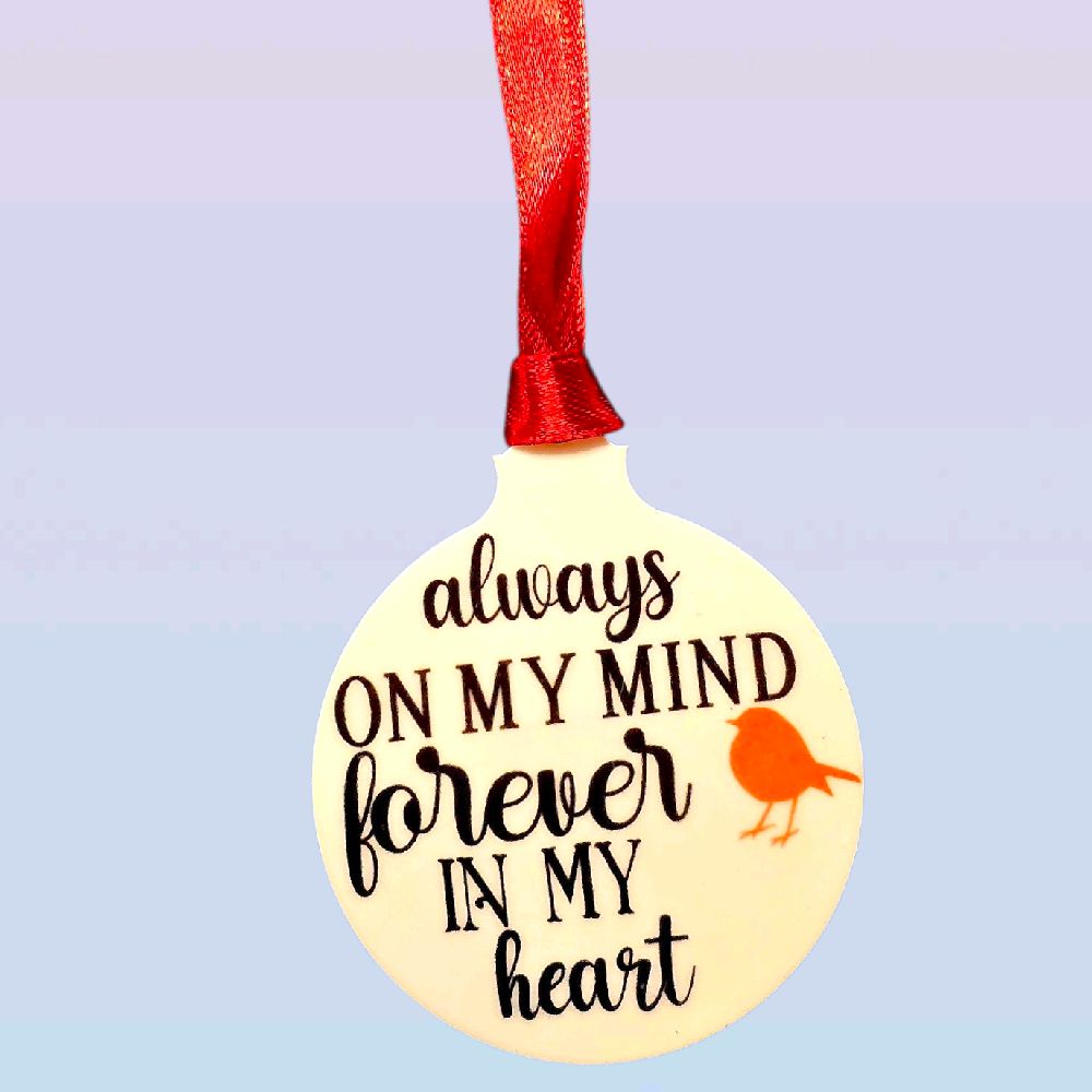Always on My Mind Robin Christmas Bauble