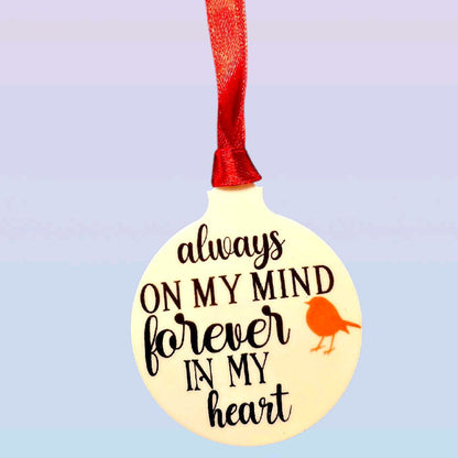 Always on My Mind Robin Christmas Bauble