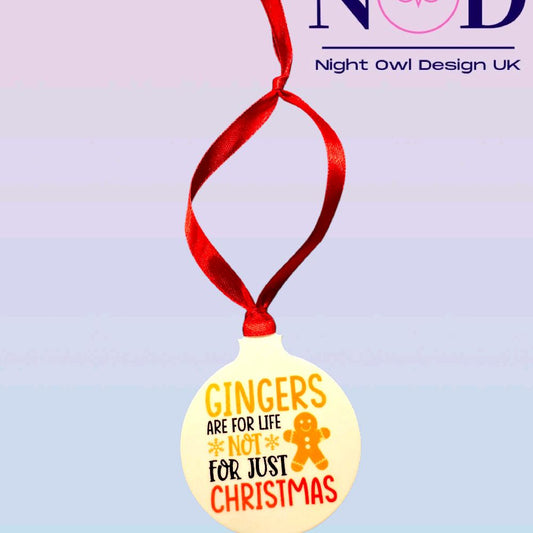 Gingers Are for Life Christmas Bauble