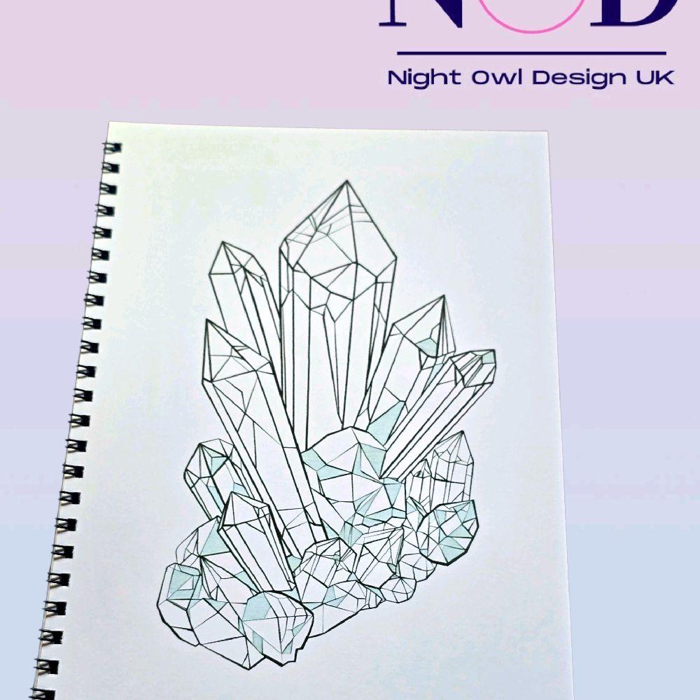 Crystals Colouring Book