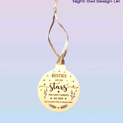 Besties Are Like Stars Christmas Bauble