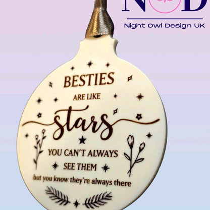 Besties Are Like Stars Christmas Bauble