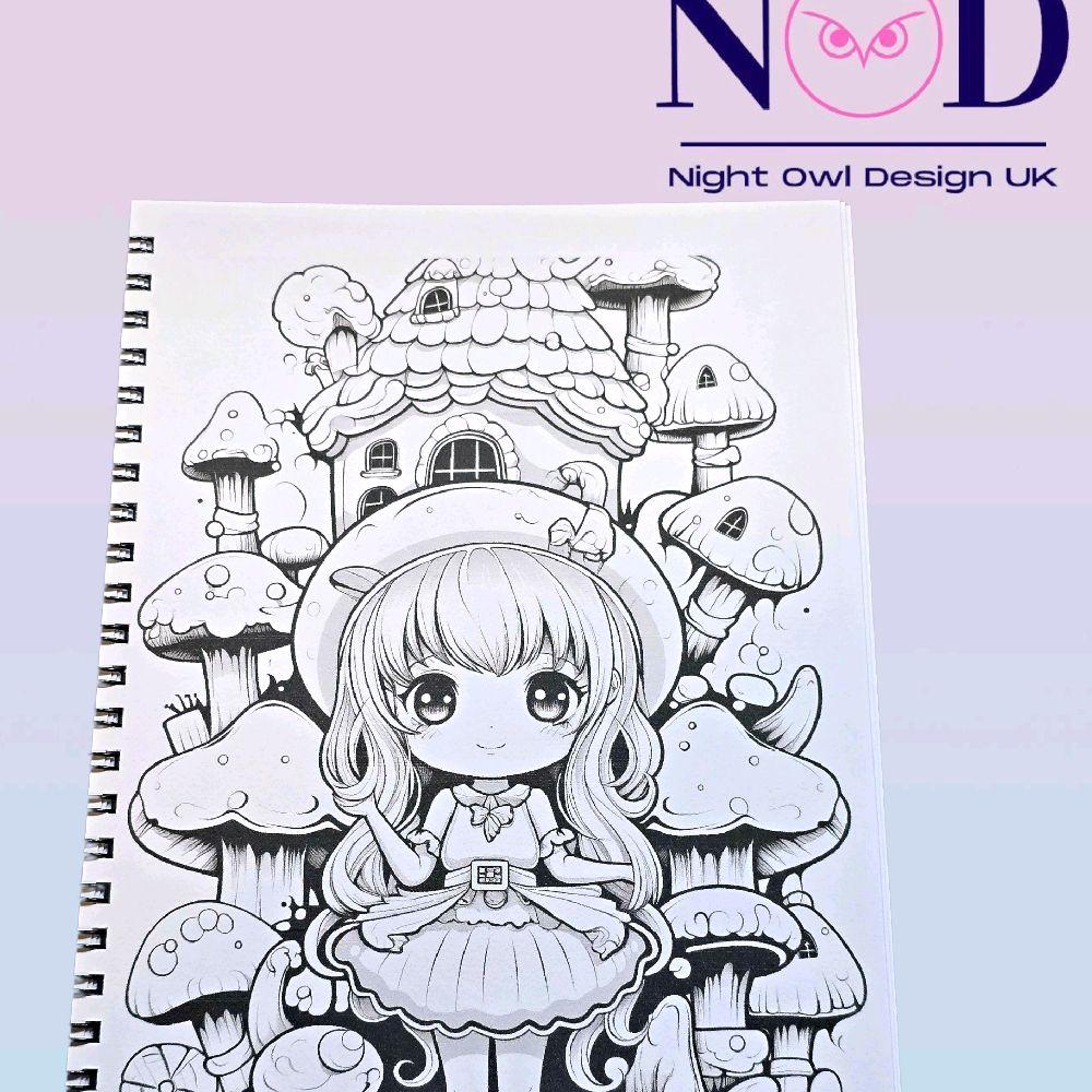 Kawaii Fantasy Colouring Book