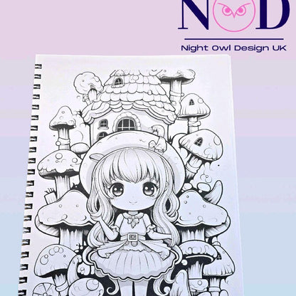 Kawaii Fantasy Colouring Book