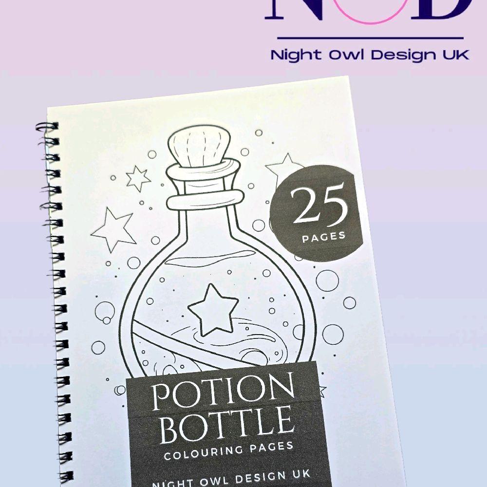 Potion Bottles Colouring Book