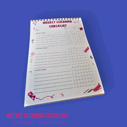 Weekly Cleaning Checklist Notepad