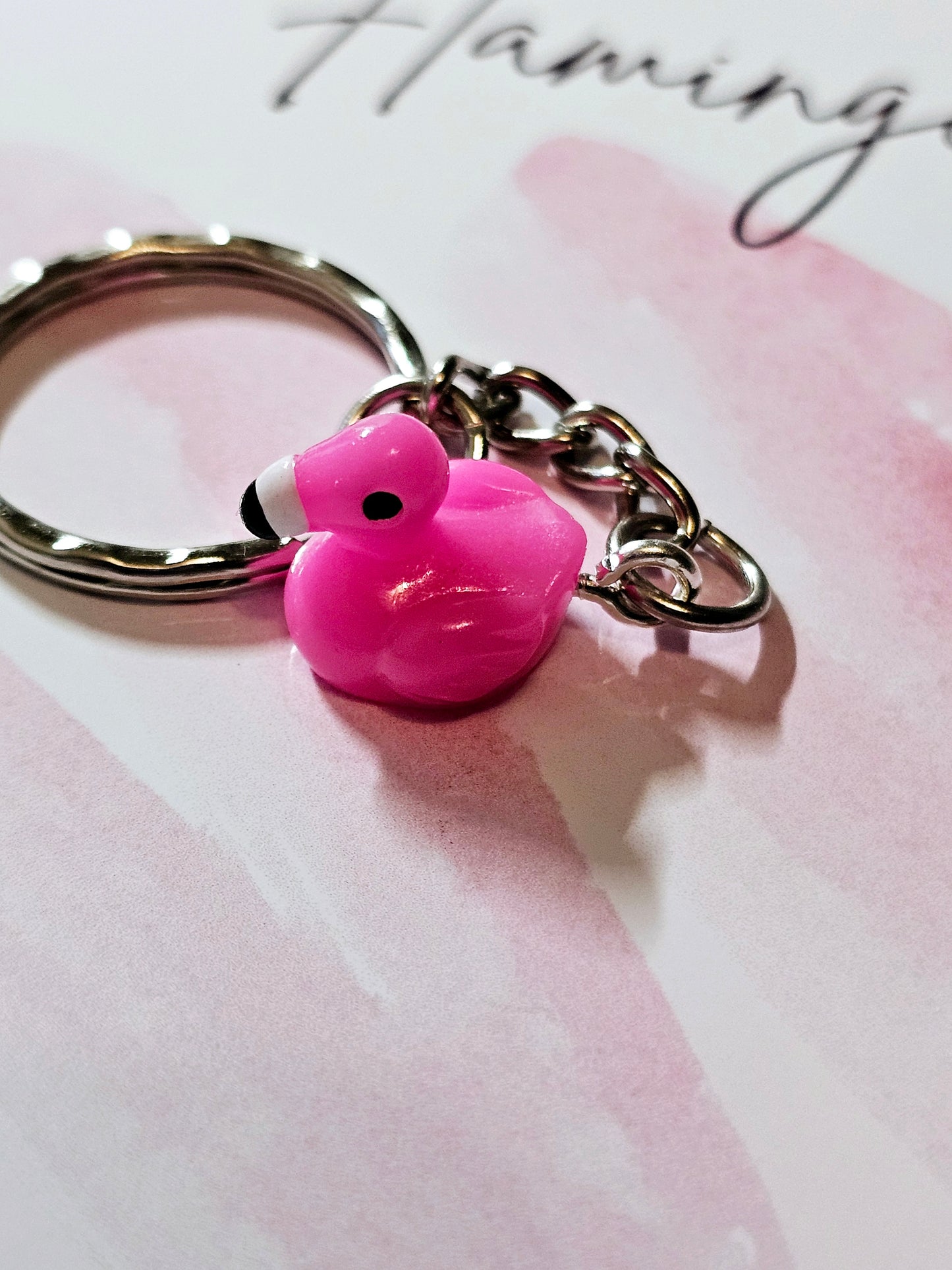 Flamingo keyring