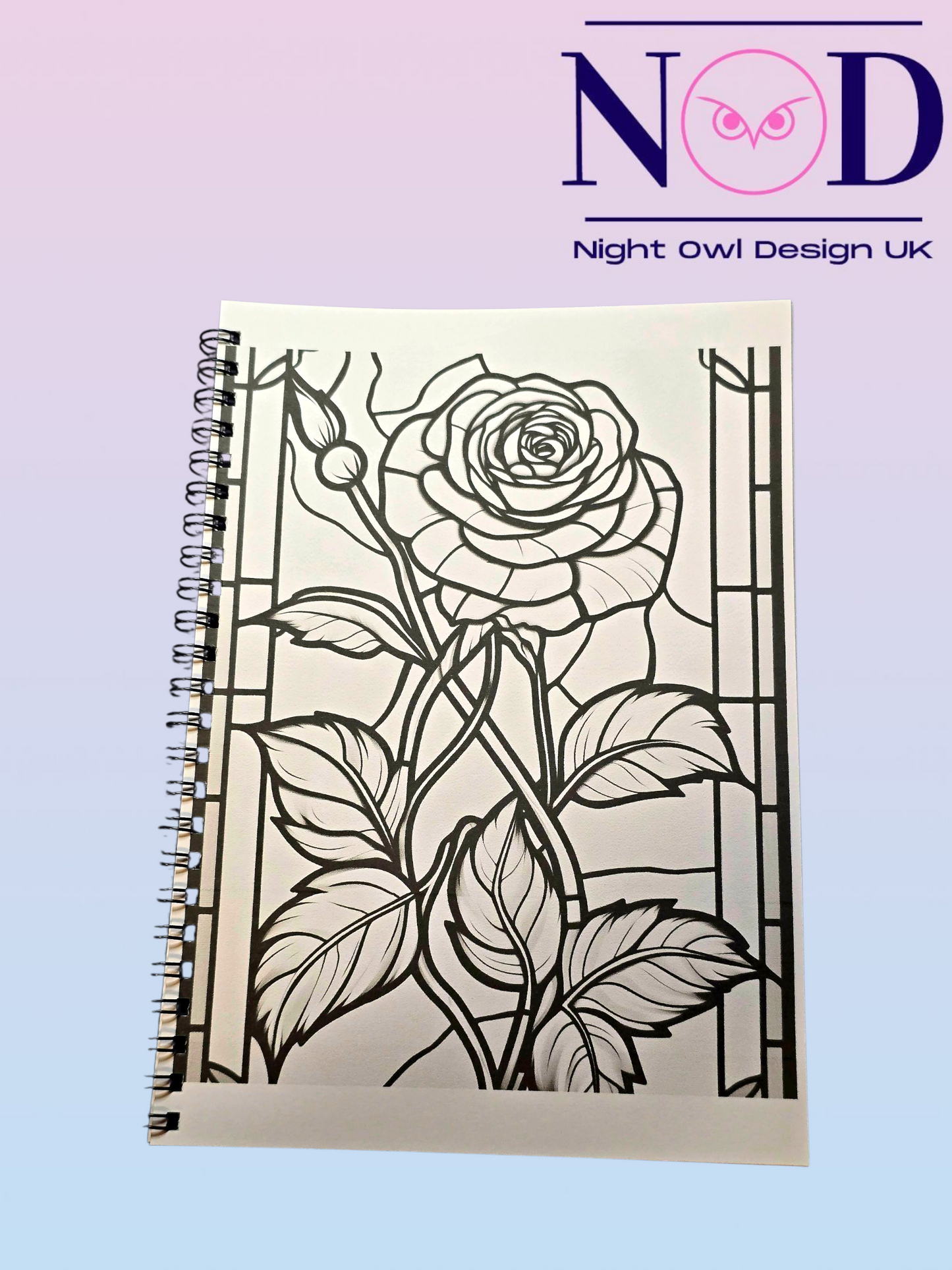 Volume 1 Flowers and Stained Glass Colouring Book