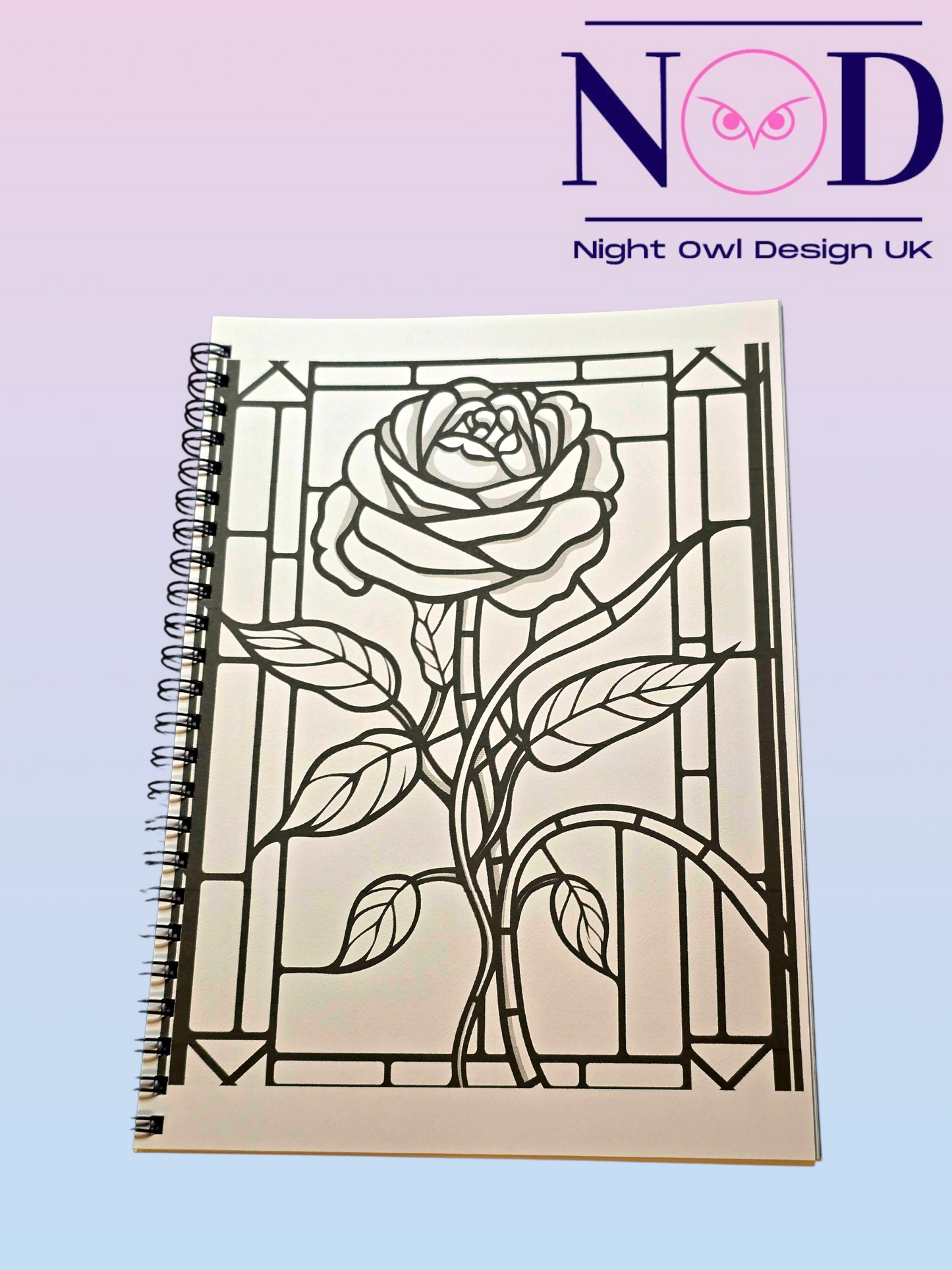 Volume 2 Flowers and Stained Glass Colouring Book