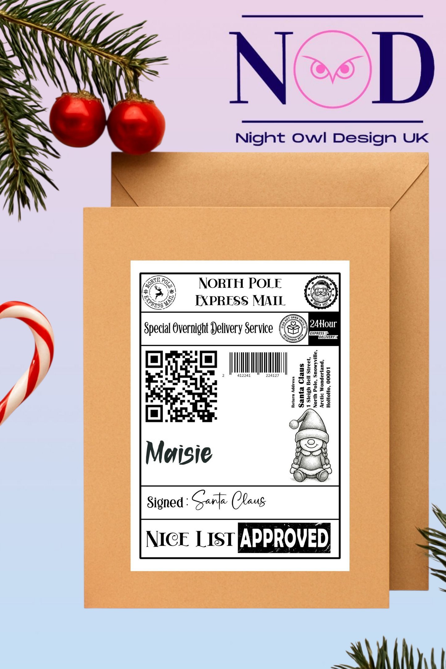 Pack of 10 Christmas labels