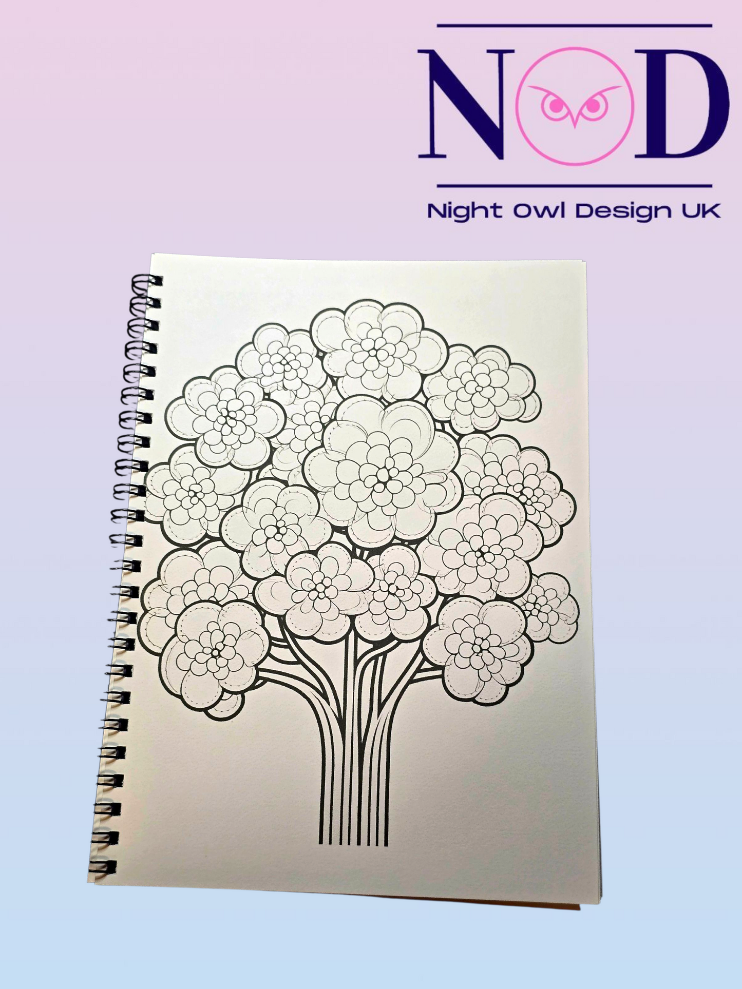Tree Flowers Colouring Book
