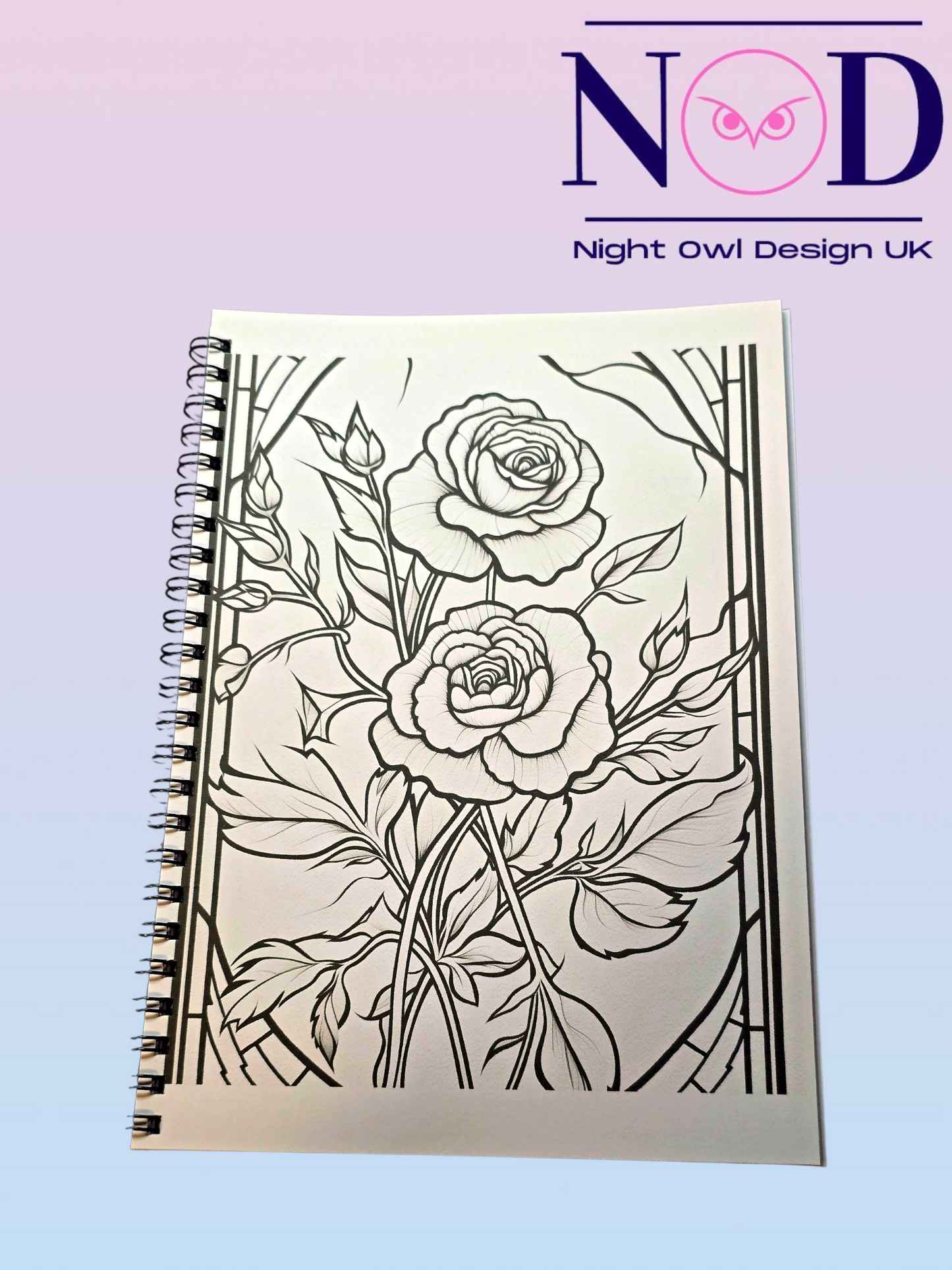 Volume 2 Flowers and Stained Glass Colouring Book