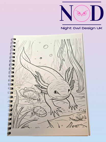 Axolotl Colouring Book