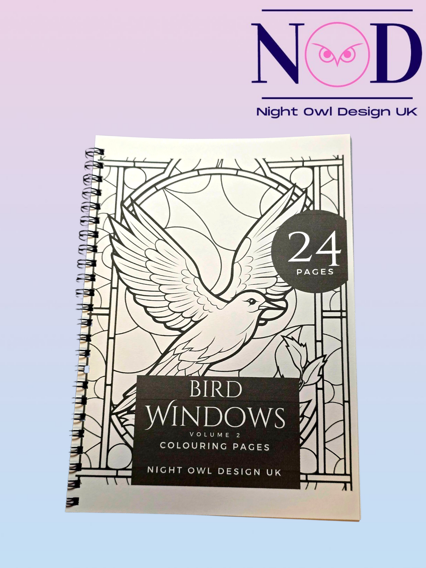 Volume 2 Birds and Stained Glass Colouring Book