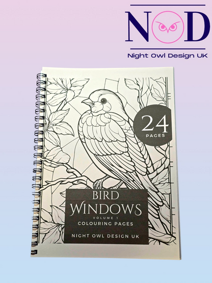 Volume 1 Birds and Stained Glass Colouring Book