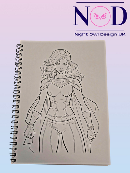 Lady Hero Colouring Book