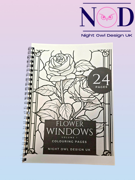 Volume 1 Flowers and Stained Glass Colouring Book