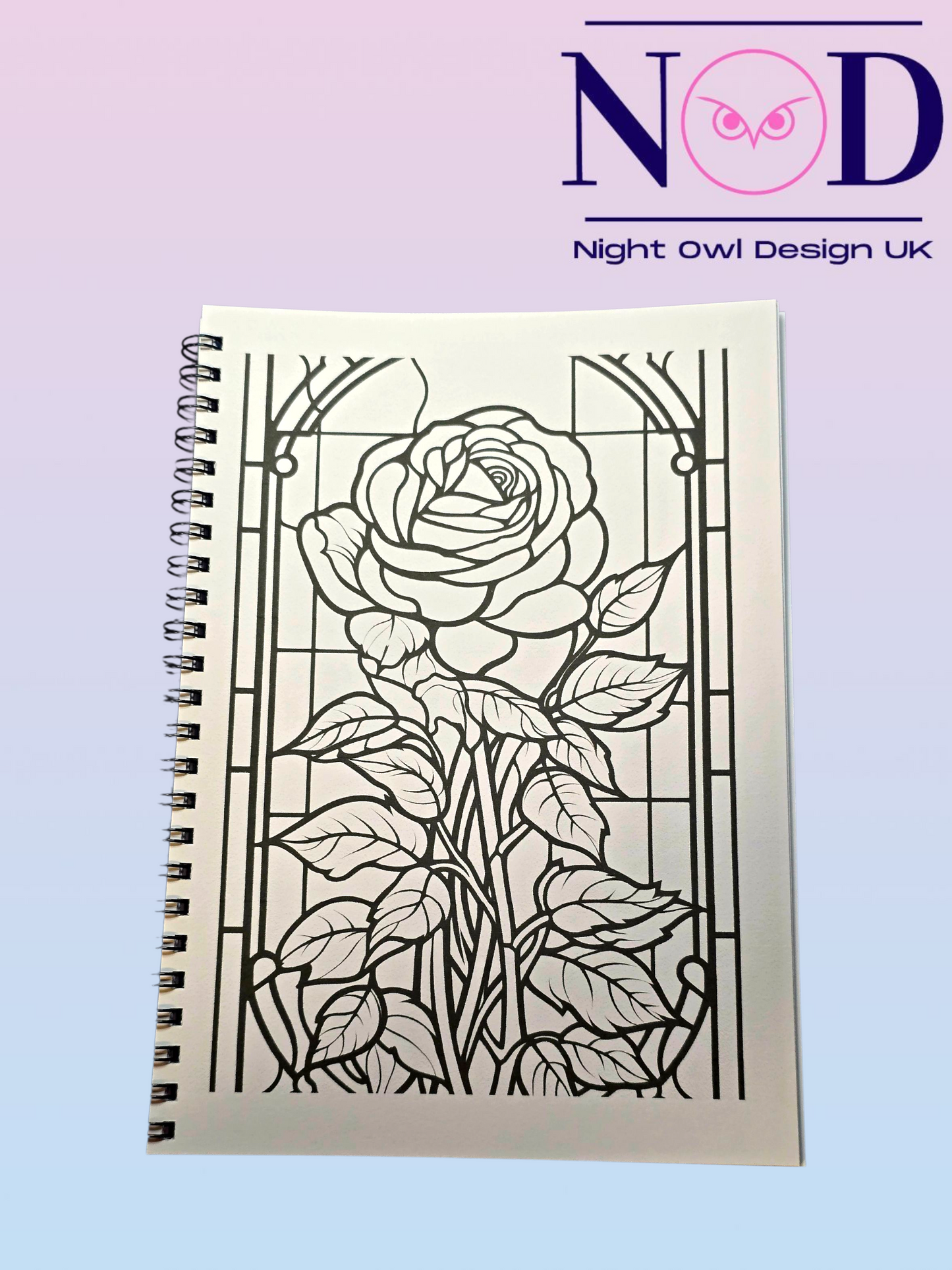 Volume 1 Flowers and Stained Glass Colouring Book