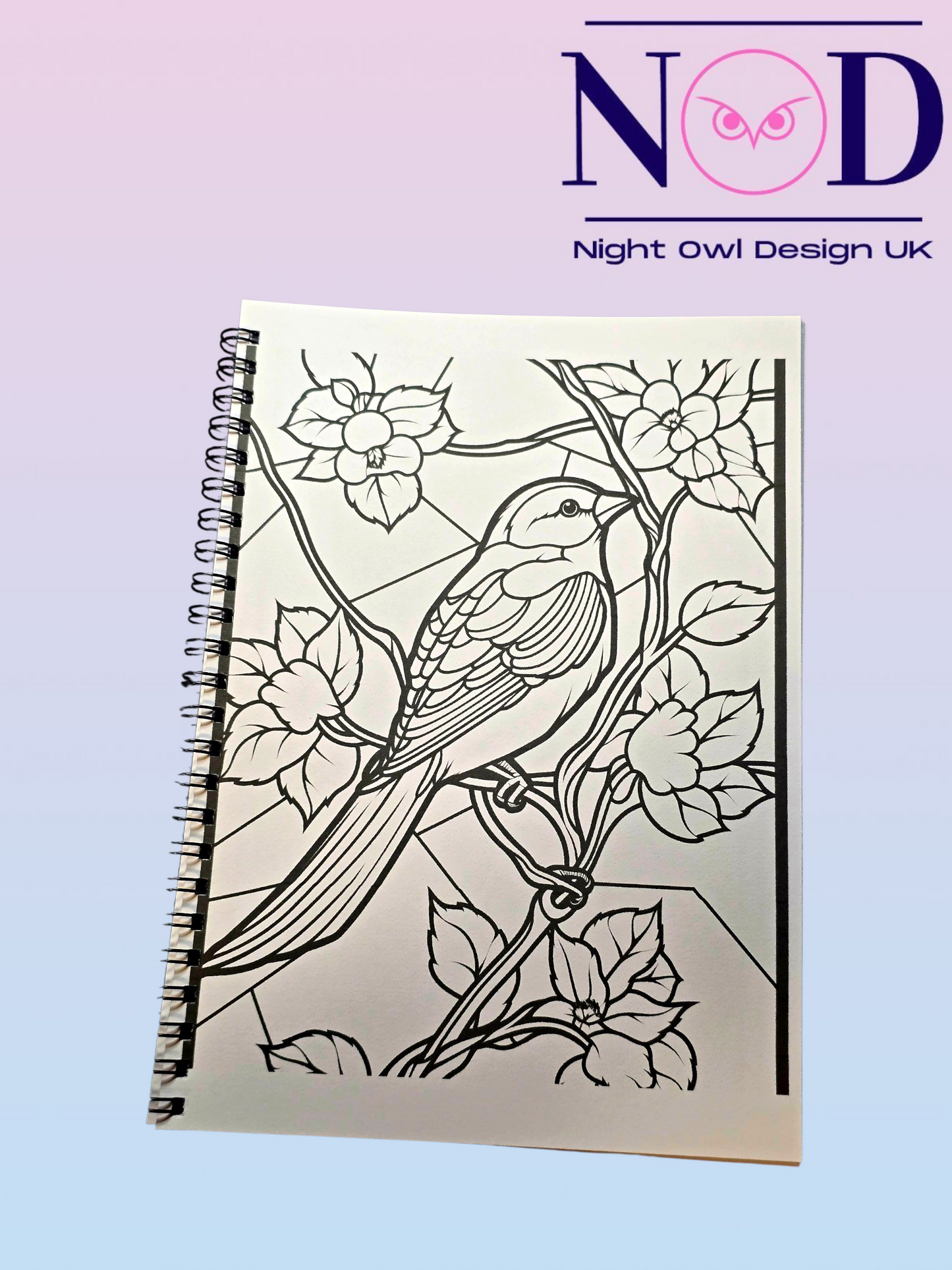 Volume 2 Birds and Stained Glass Colouring Book