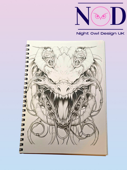 Fantasy Dragons Colouring Book