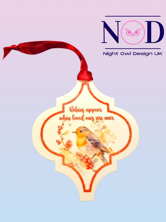Arabesque Robin Christmas Bauble