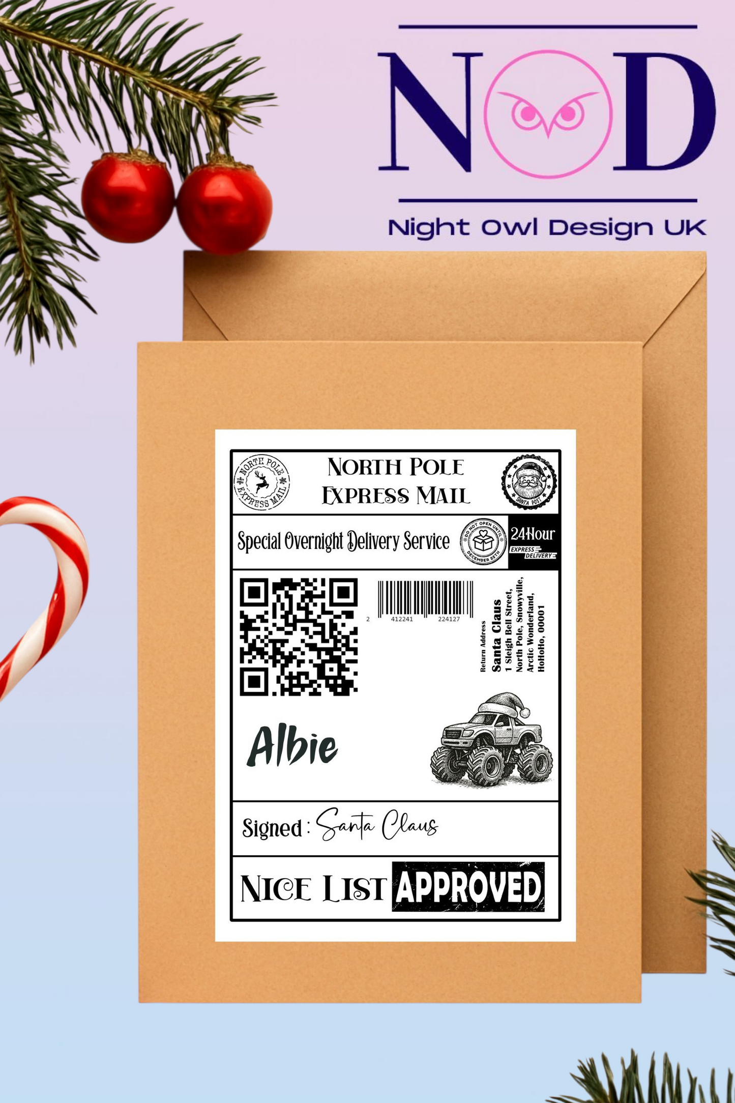 Pack of 10 Christmas labels