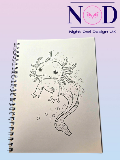 Axolotl Colouring Book