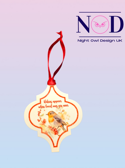 Arabesque Robin Christmas Bauble