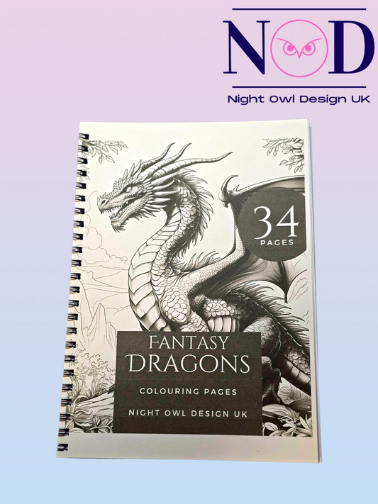 Fantasy Dragons Colouring Book