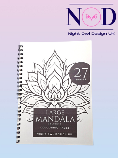 Volume 1 Large Mandalas Colouring Book